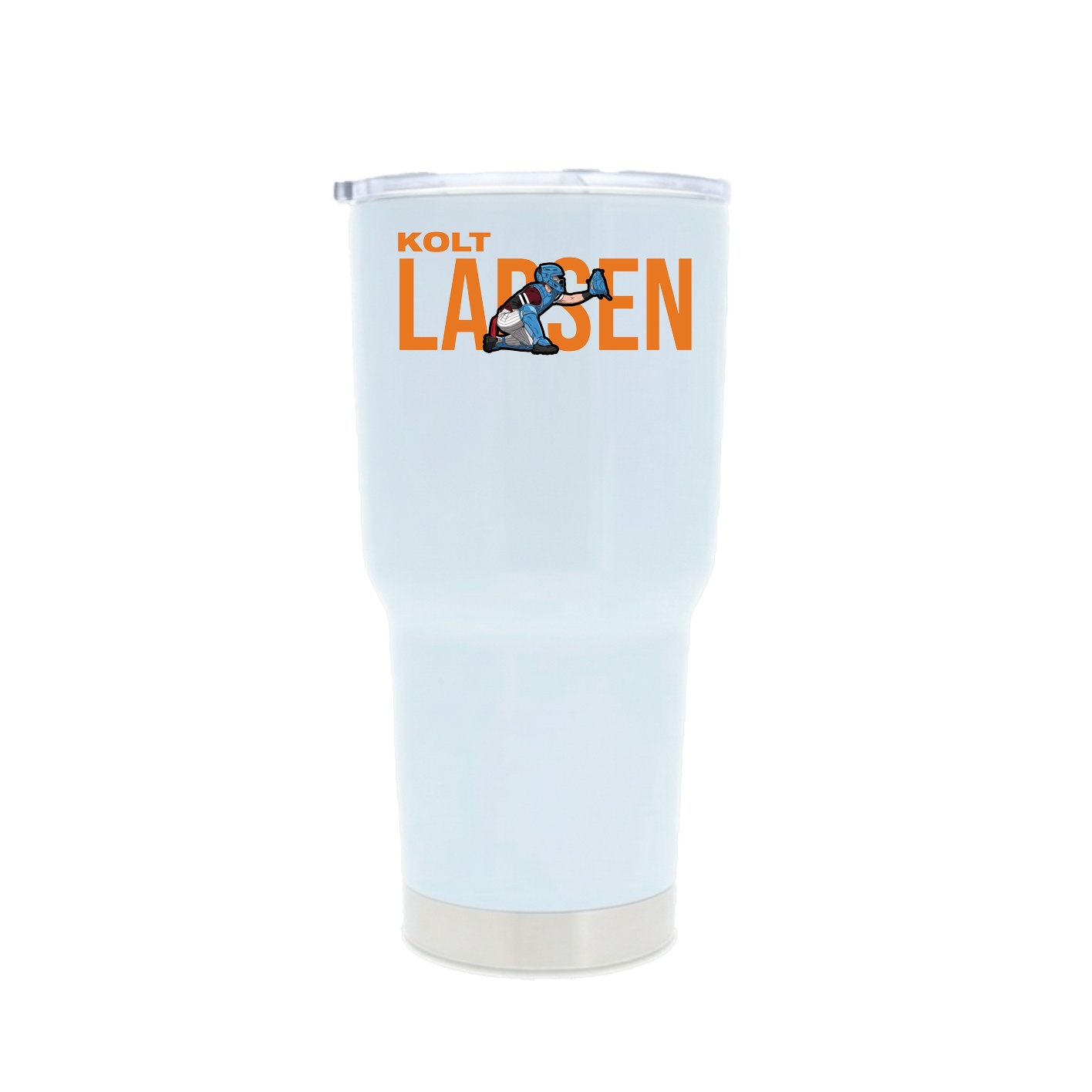 30oz Stainless Steel Tumbler — Player Name in White
