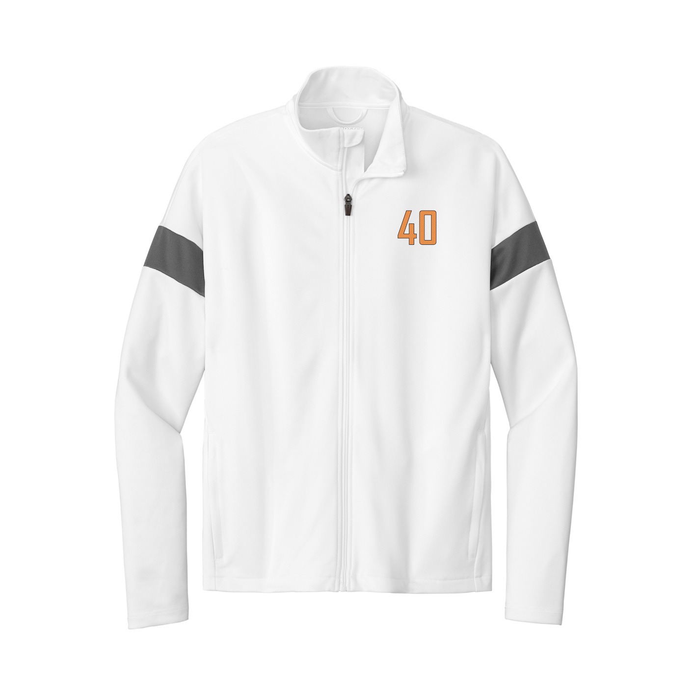 Team Travel Full-Zip Jacket — Front Shirsy in White/Grey