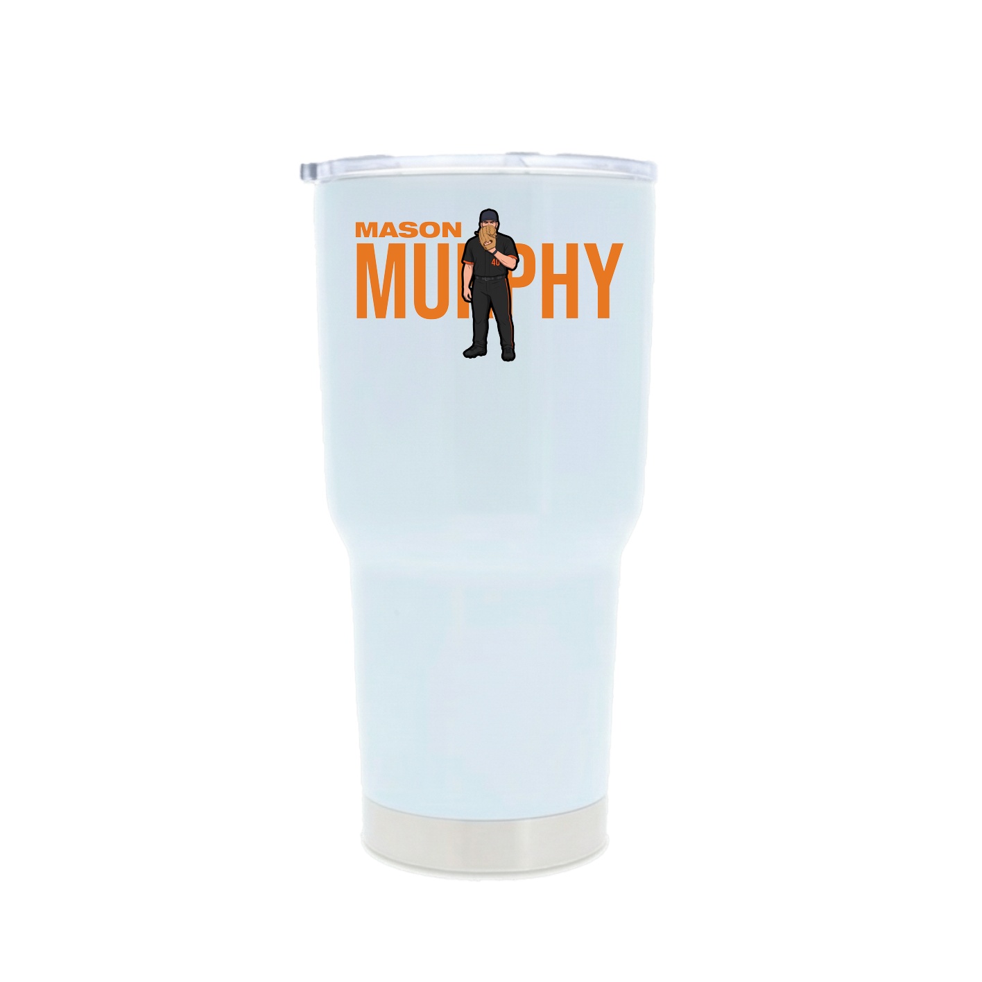 30oz Stainless Steel Tumbler — Player Name in White