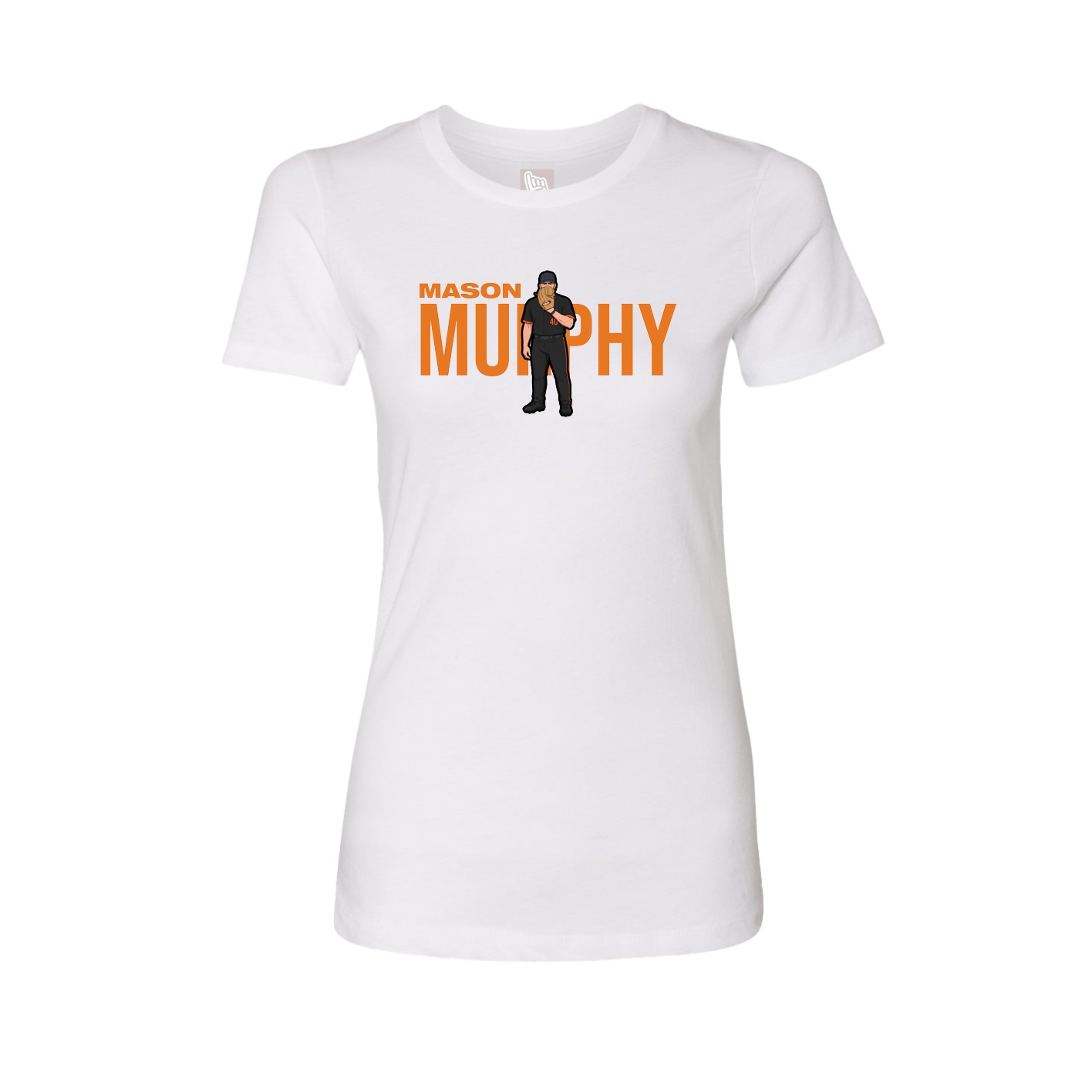 Fitted Women's Tee — Player Name in White