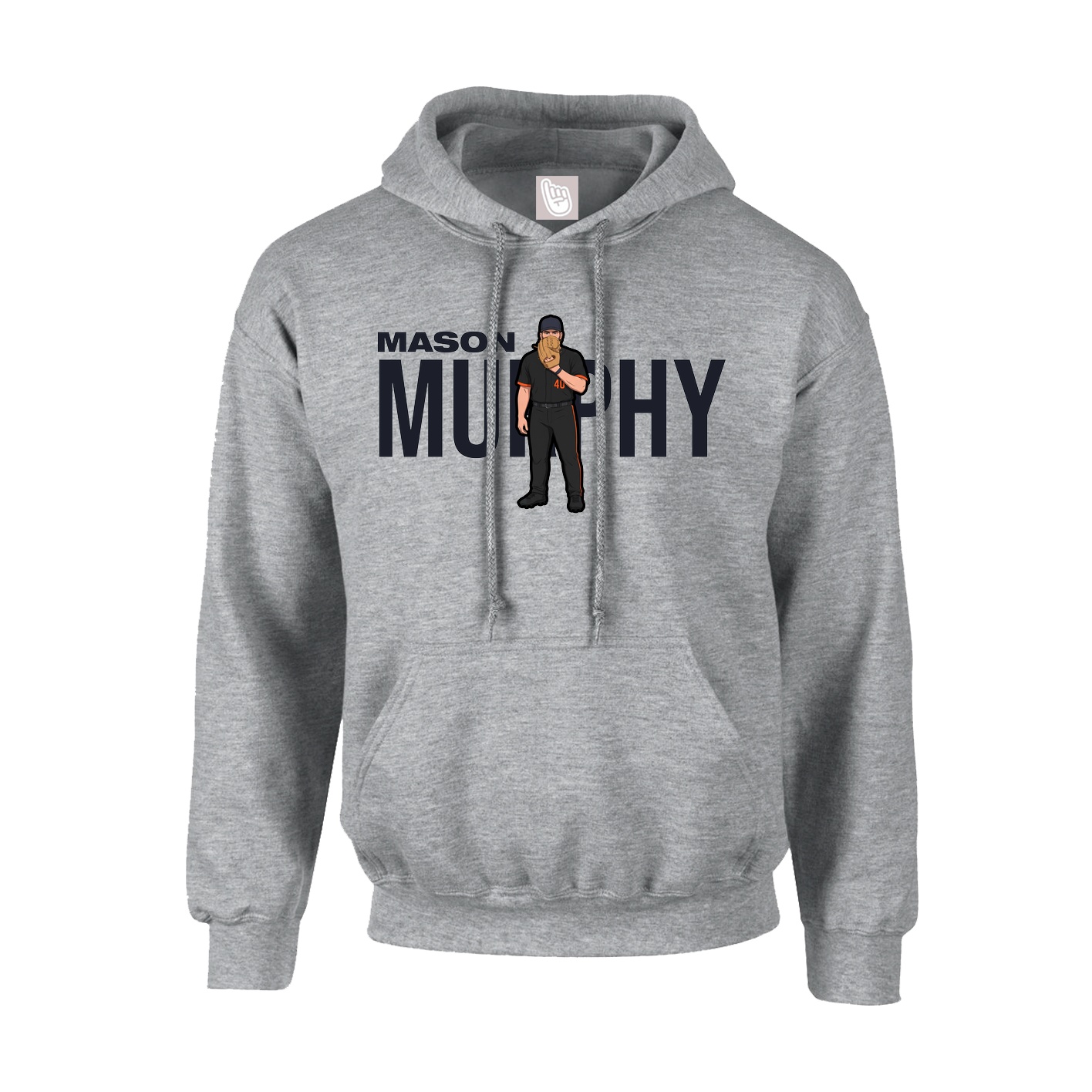 Hoodie — Player Name in Grey