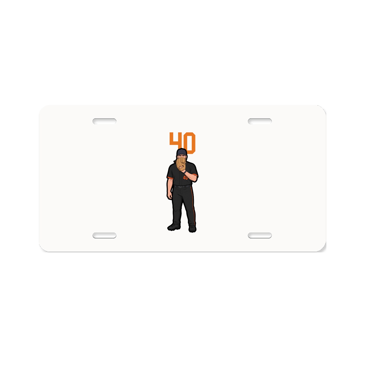 License Plate — Number Top in Classic