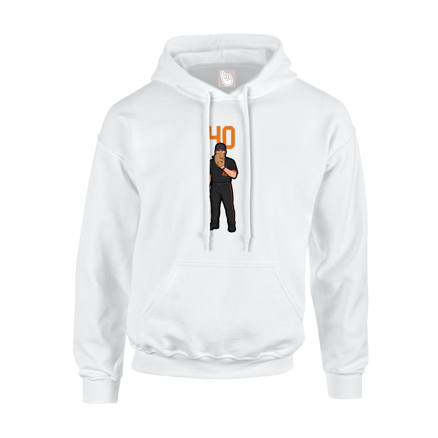 Hoodie — Number Top in White