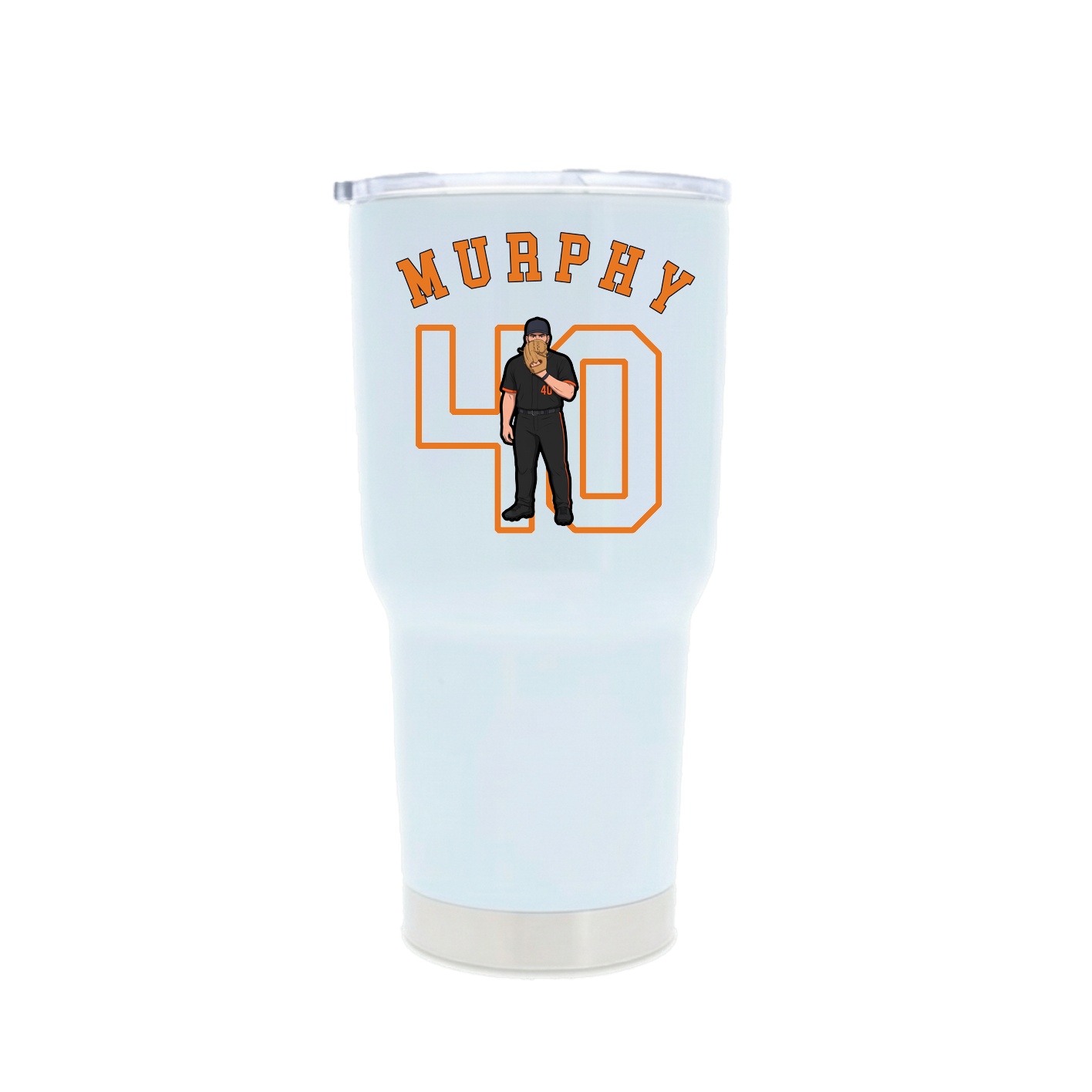 30oz Stainless Steel Tumbler — Shirsey Arch in White
