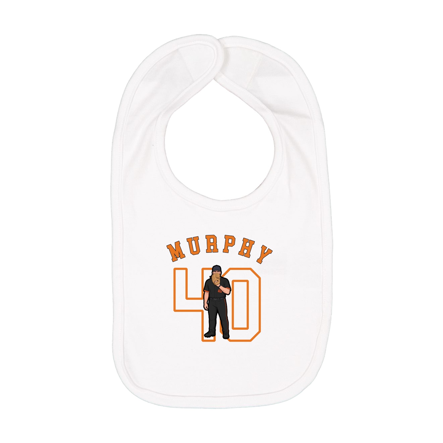 Infant Bib — Shirsey Arch in White