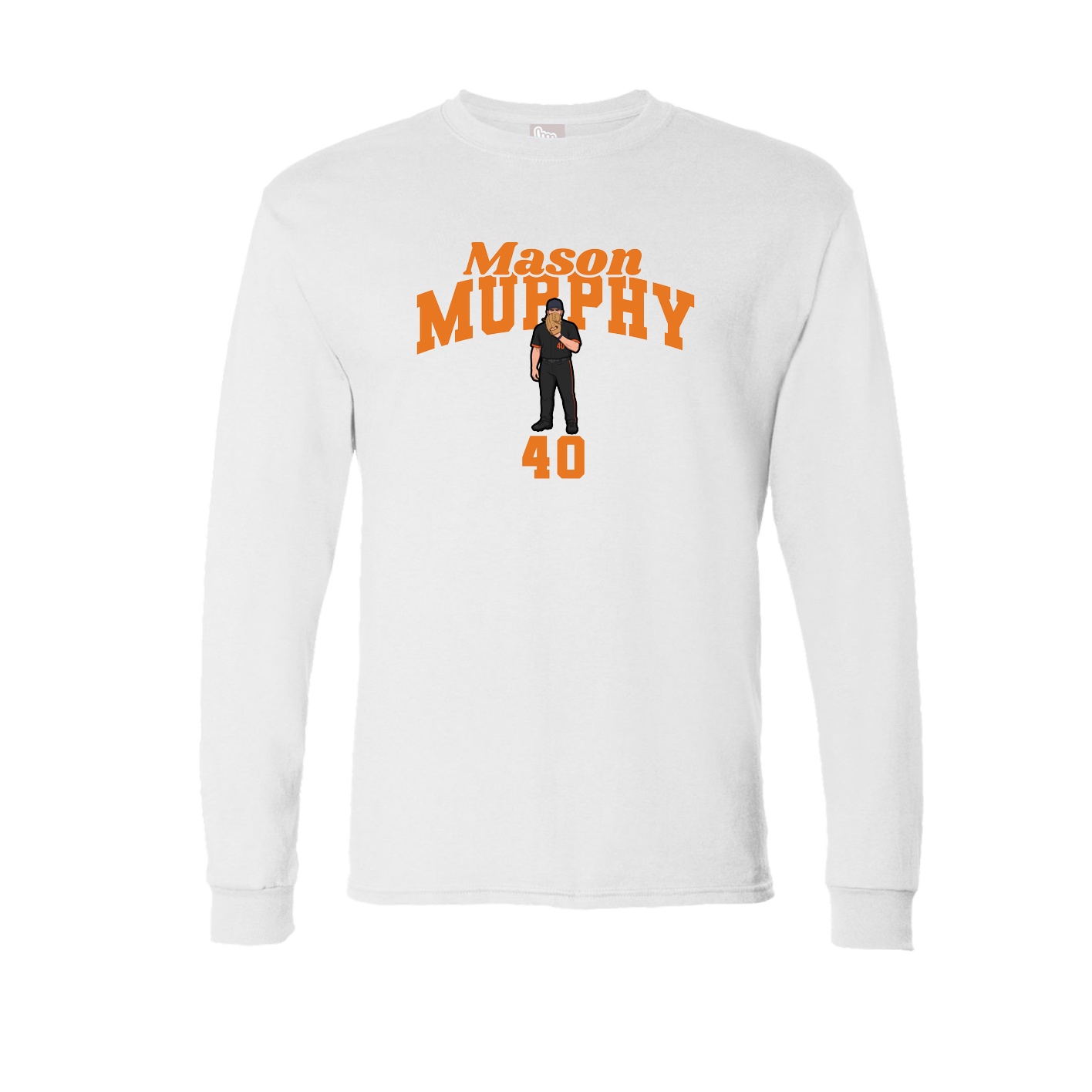 Long Sleeve Tee — Signature Arch in White