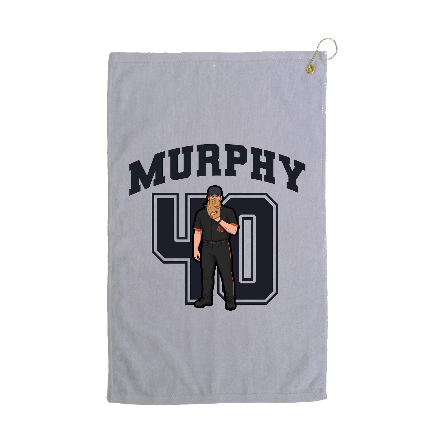 Golf Towel — Number in Grey