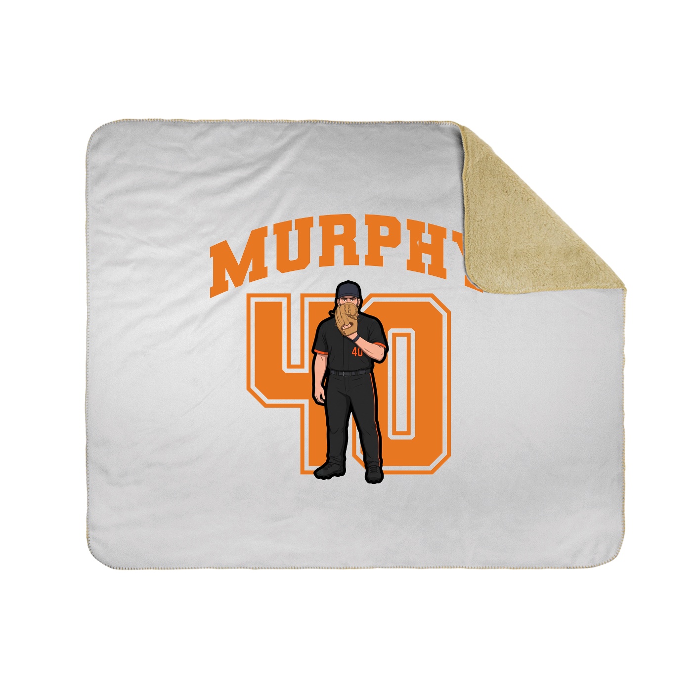 Throw Blanket — Number in White