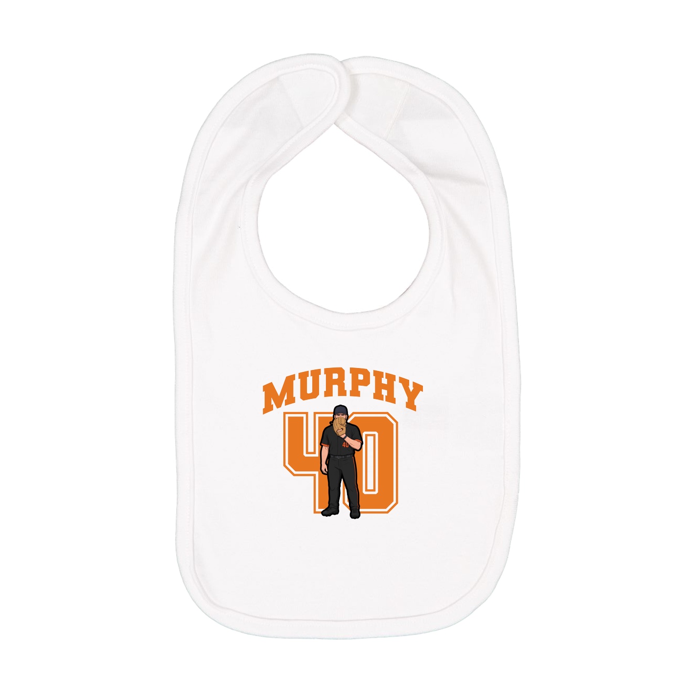 Infant Bib — Number in White