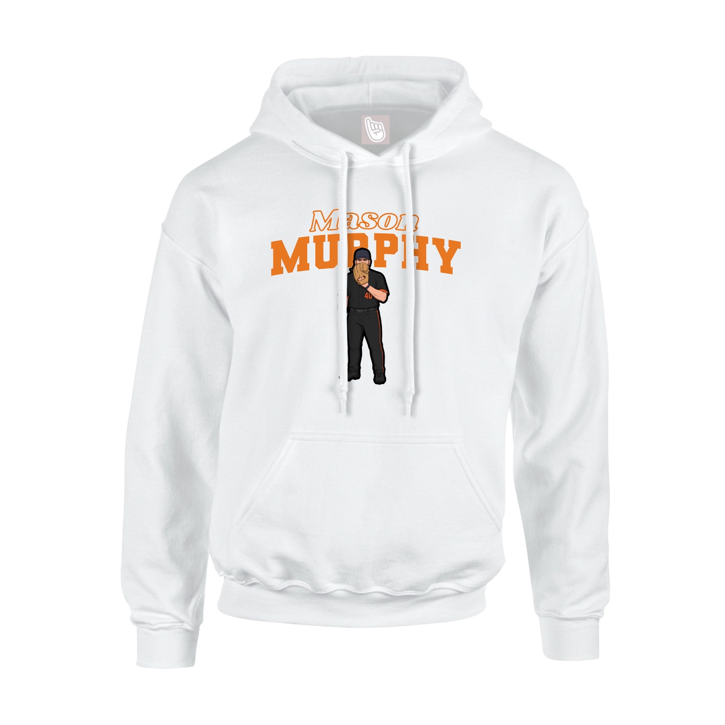 Hoodie — Name Arch in White