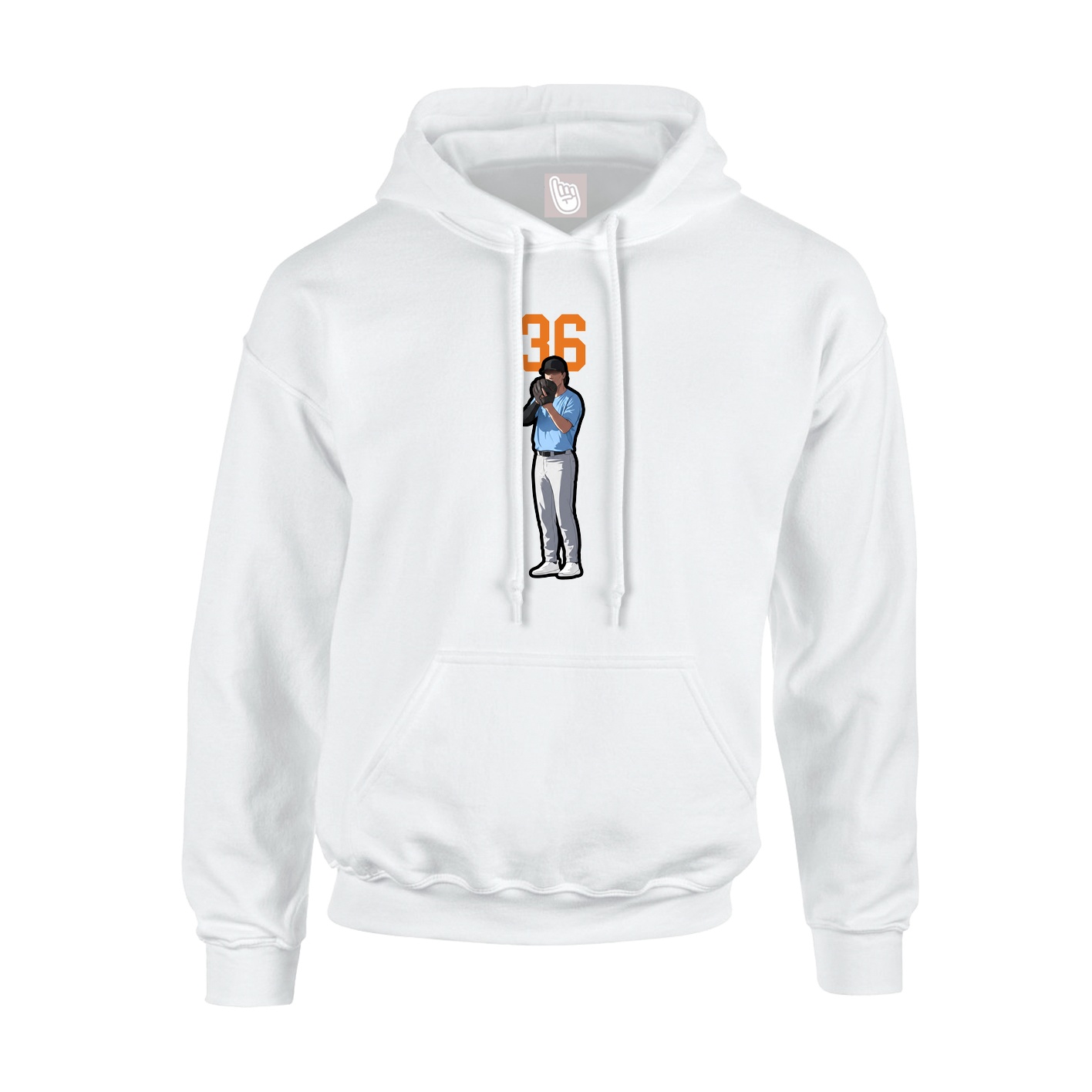 Hoodie — Number Top in White