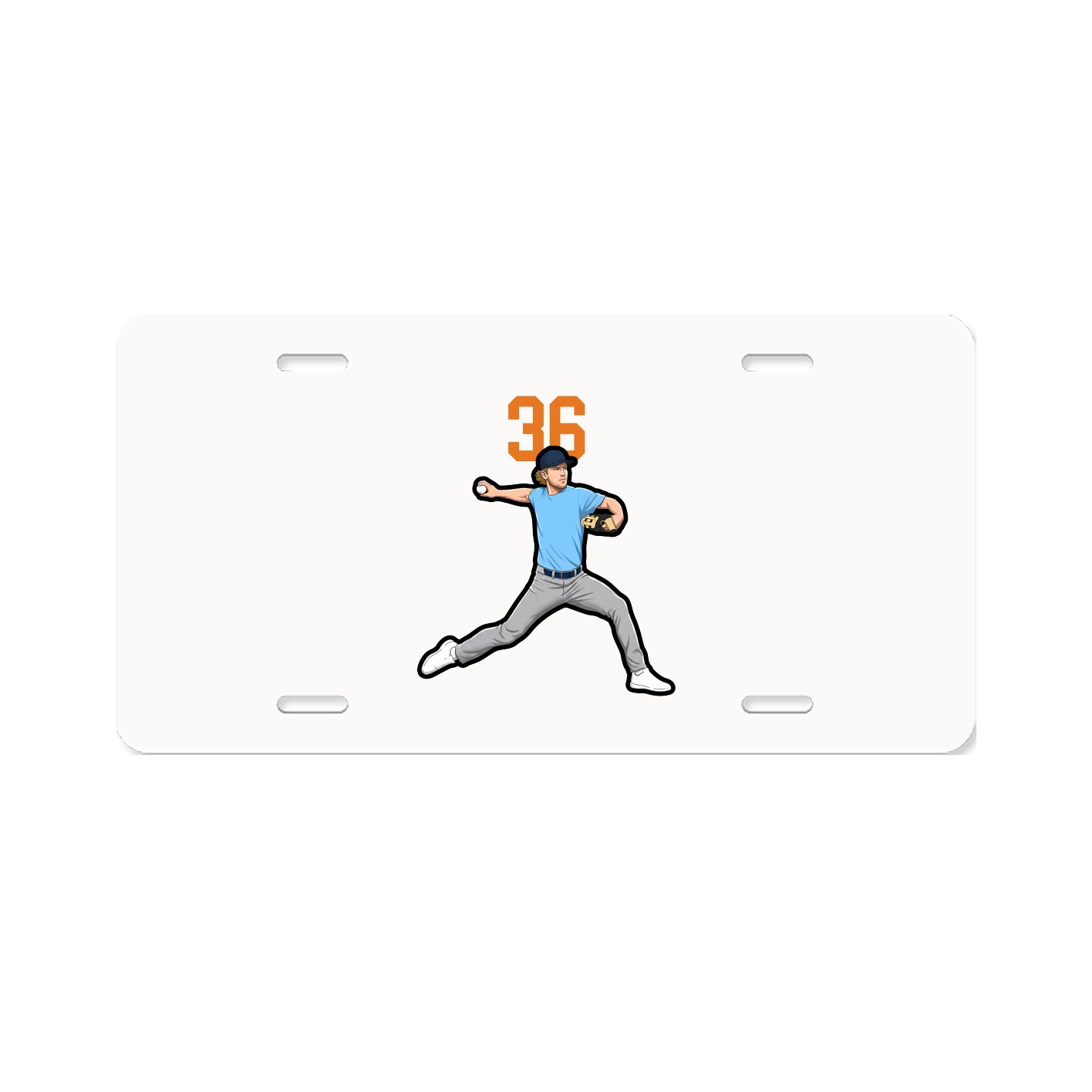 License Plate — Number Top in Classic