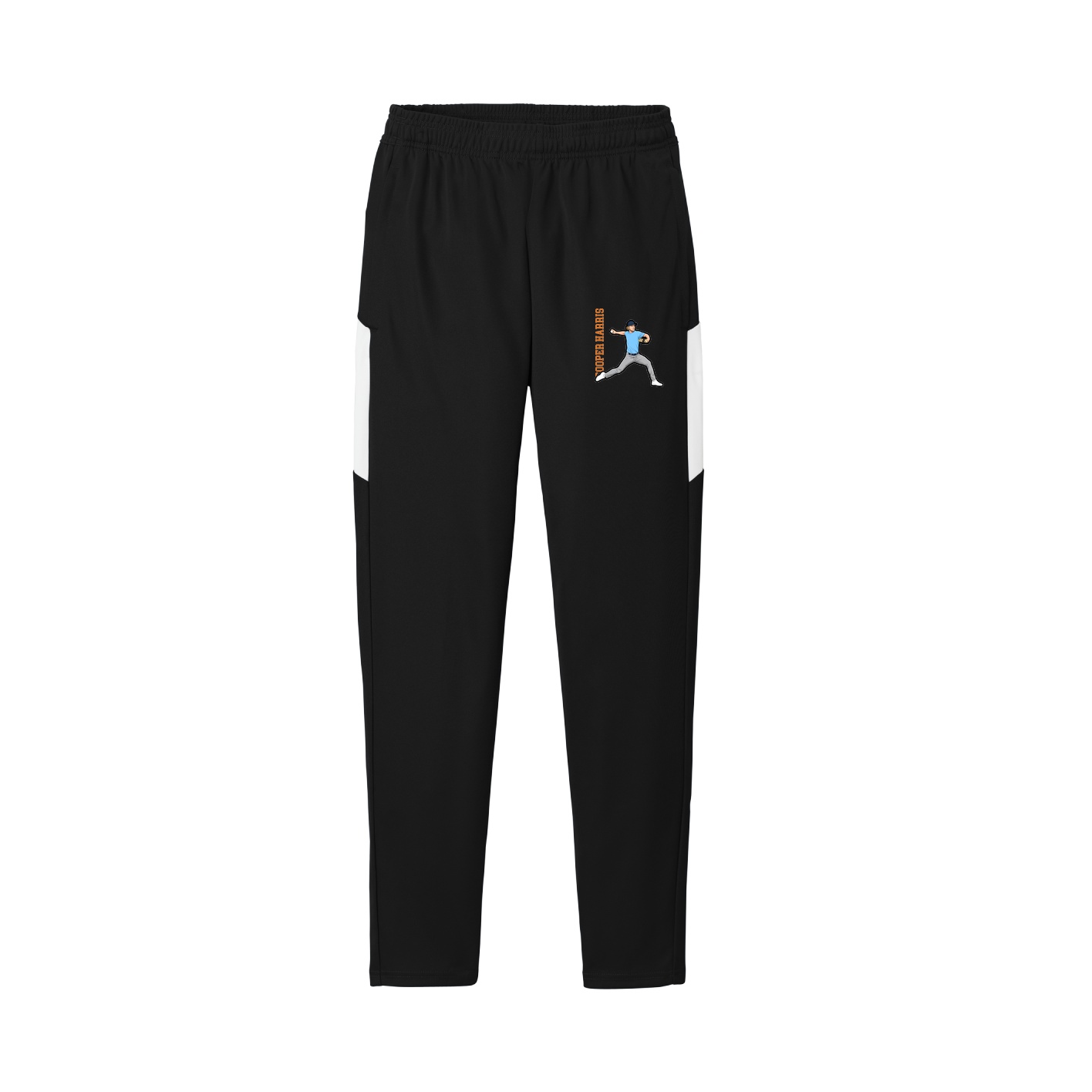Team Travel Pant — Name Vertical in Black/White