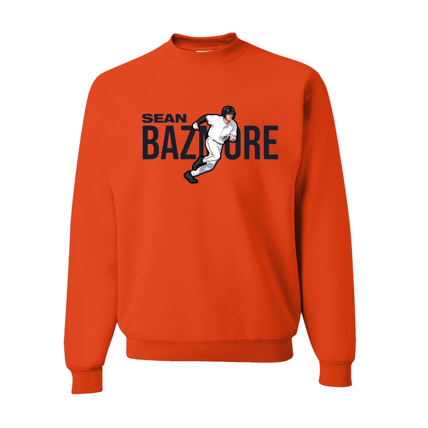 Fleece Crew — Player Name in Orange