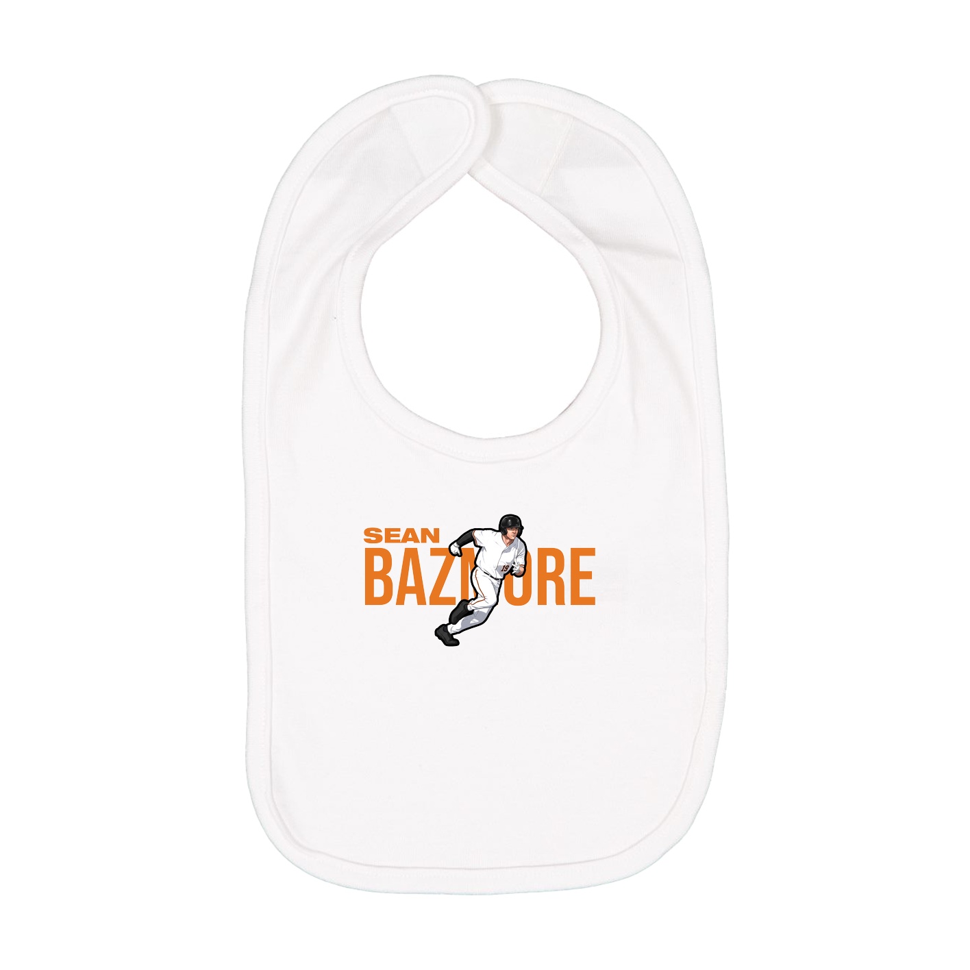 Infant Bib — Player Name in White