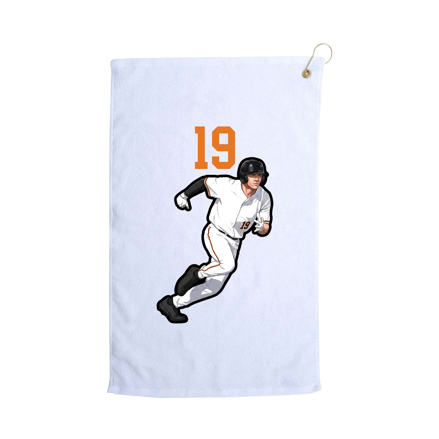 Golf Towel — Number Top in White