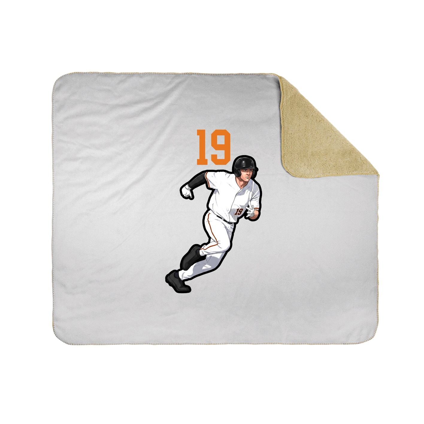 Throw Blanket — Number Top in White