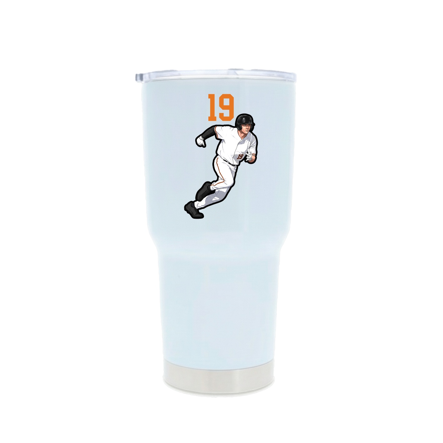 30oz Stainless Steel Tumbler — Number Top in White