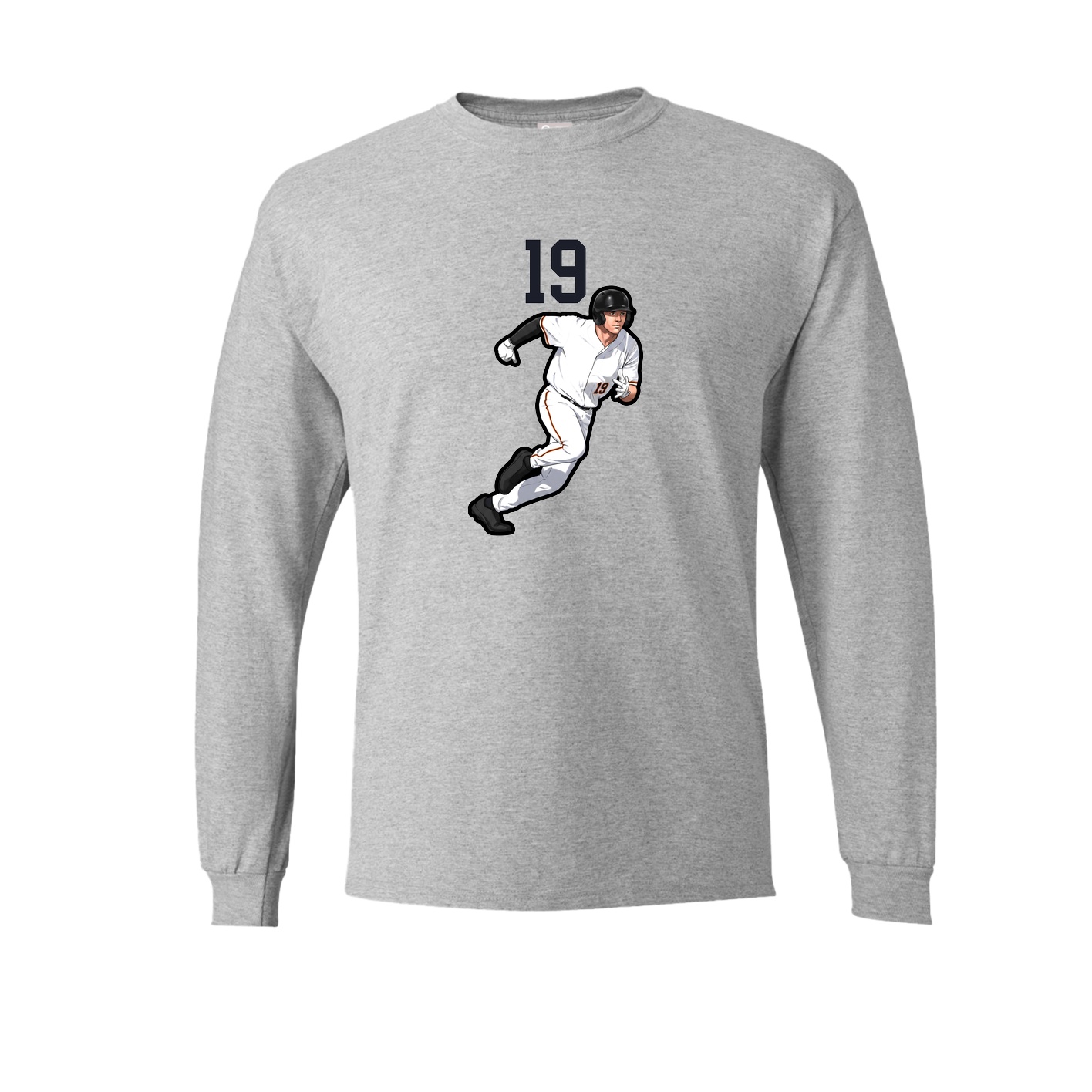 Long Sleeve Tee — Number Top in Grey