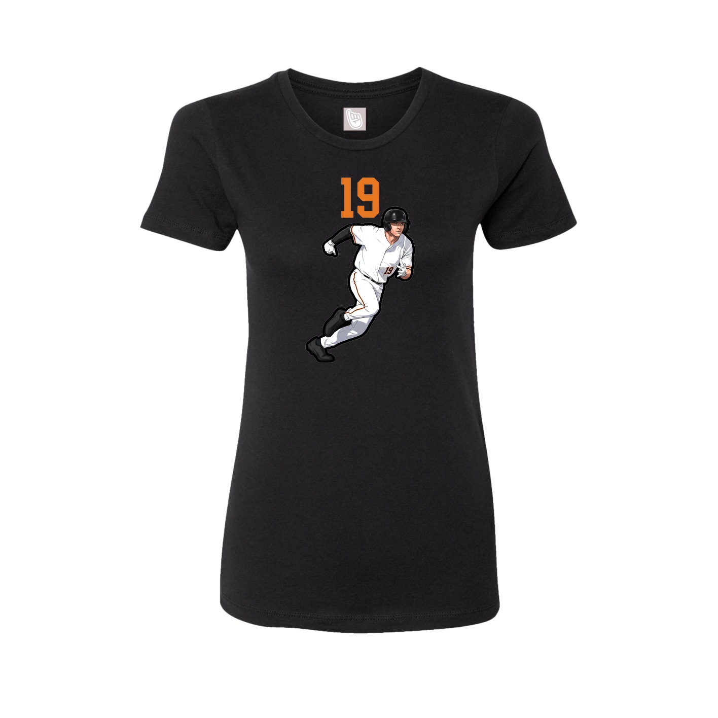 Fitted Women's Tee — Number Top in Black