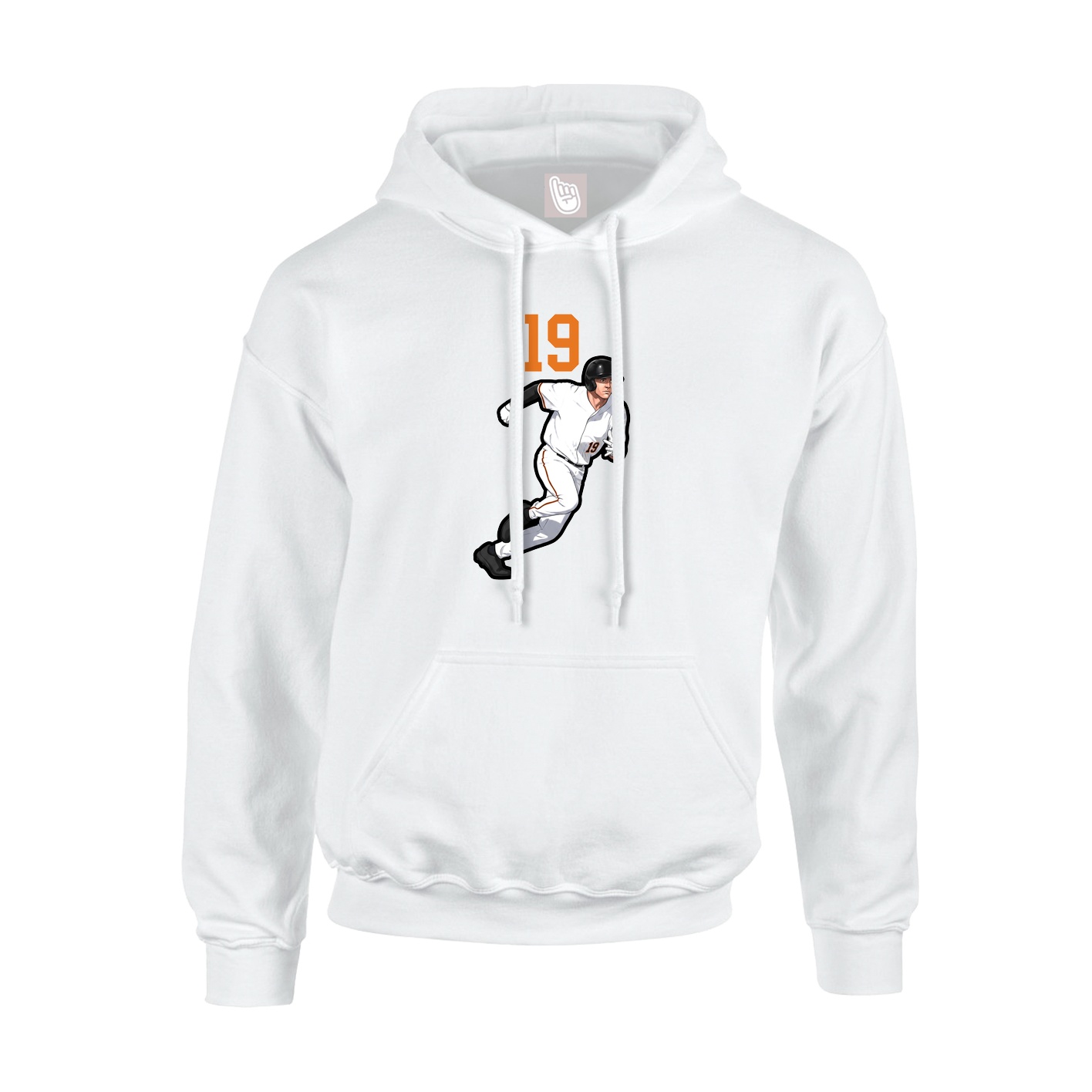 Youth Hoodie — Number Top in White