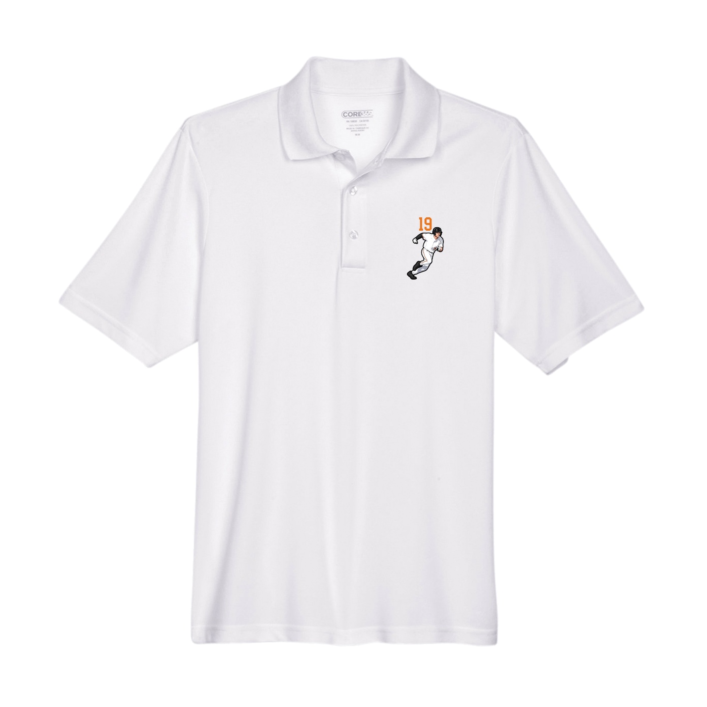Performance Polo — Number Top in White