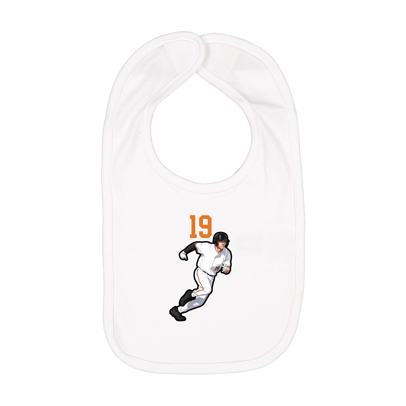 Infant Bib — Number Top in White