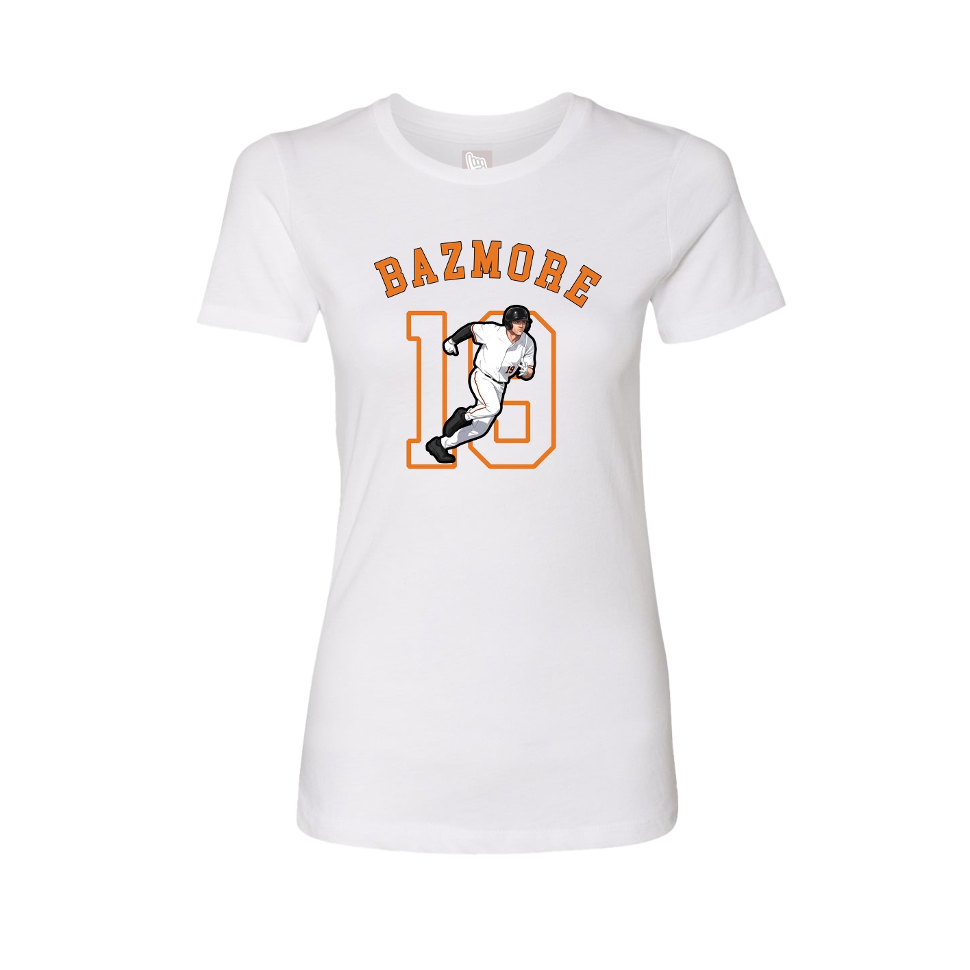 Fitted Women's Tee — Shirsey Arch in White