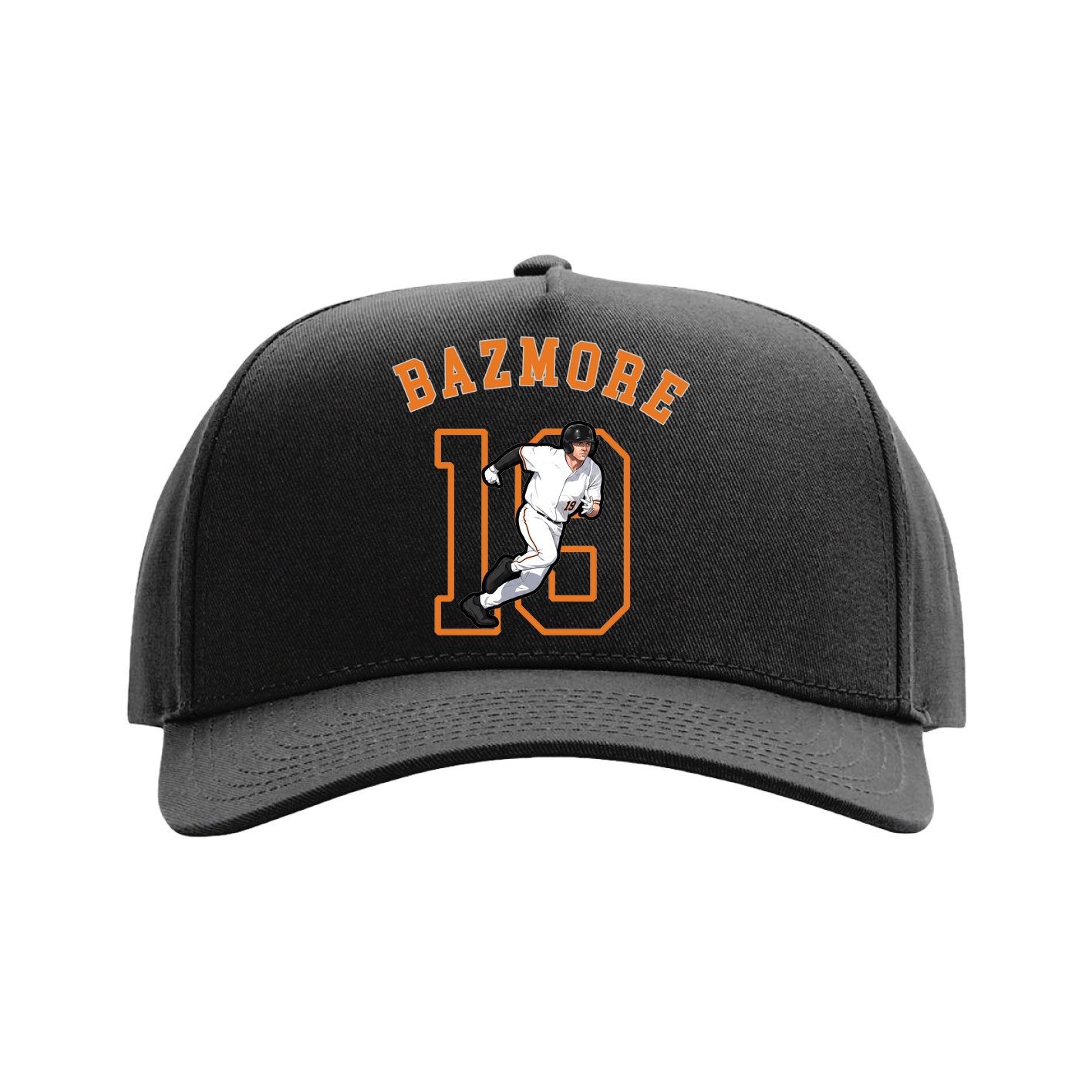 Full Fabric Five-Panel Champ Cap — Shirsey Arch in Black
