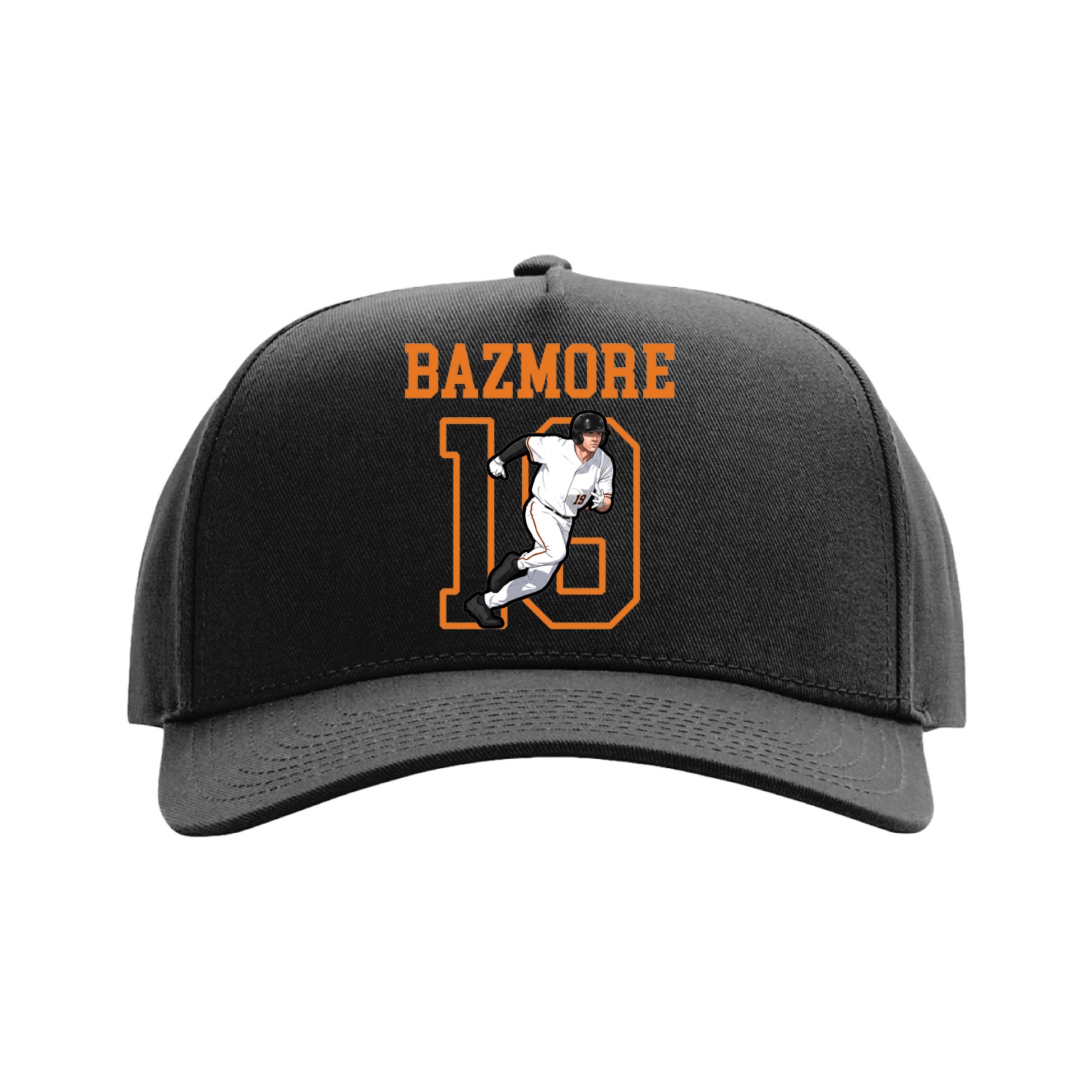 Full Fabric Five-Panel Champ Cap — Shirsey in Black