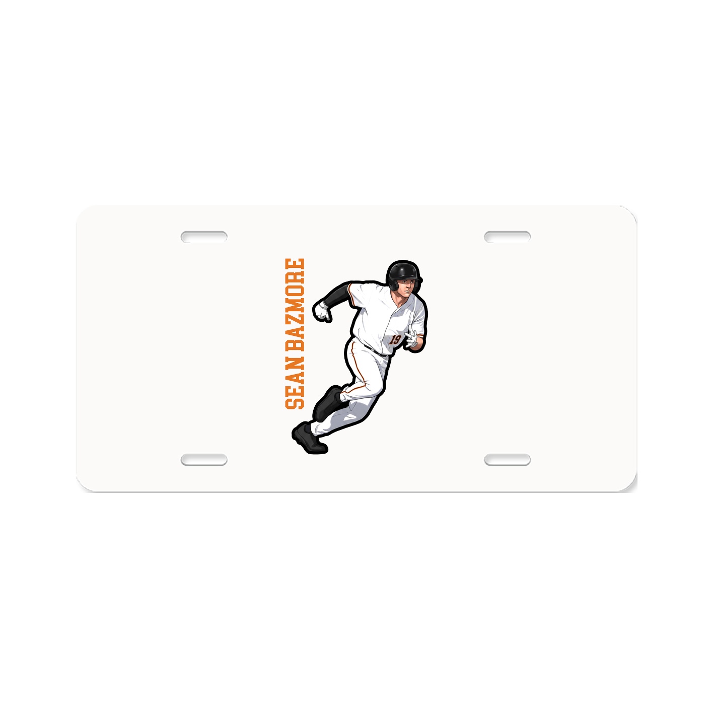 License Plate — Name Vertical in Classic