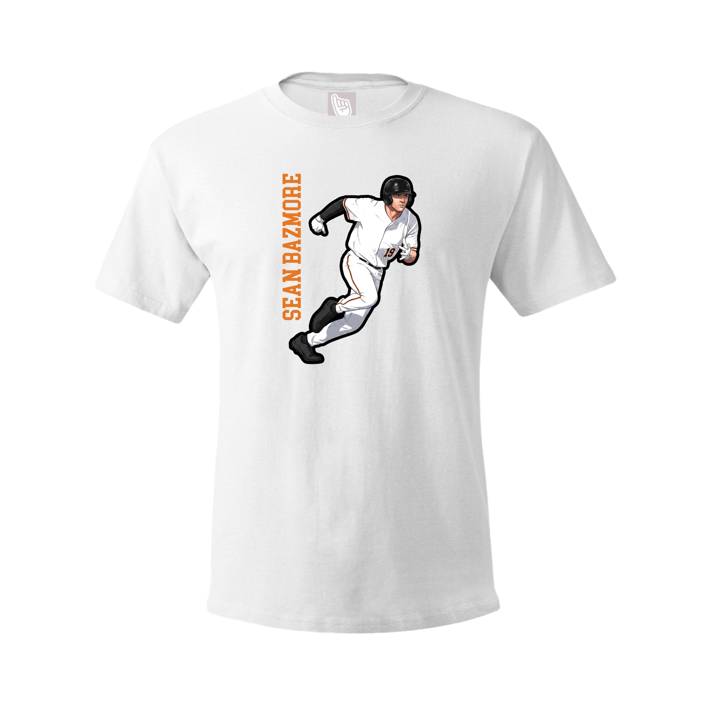 Tee — Name Vertical in White