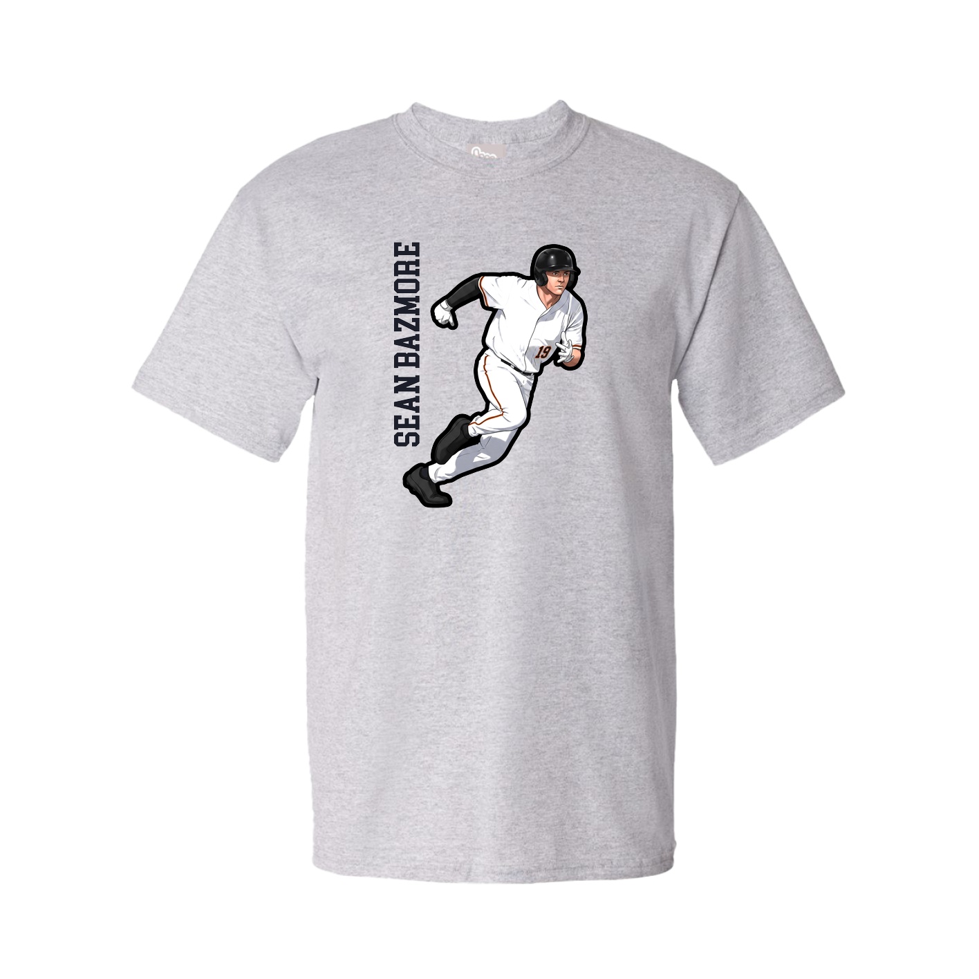 Youth Tee — Name Vertical in Grey