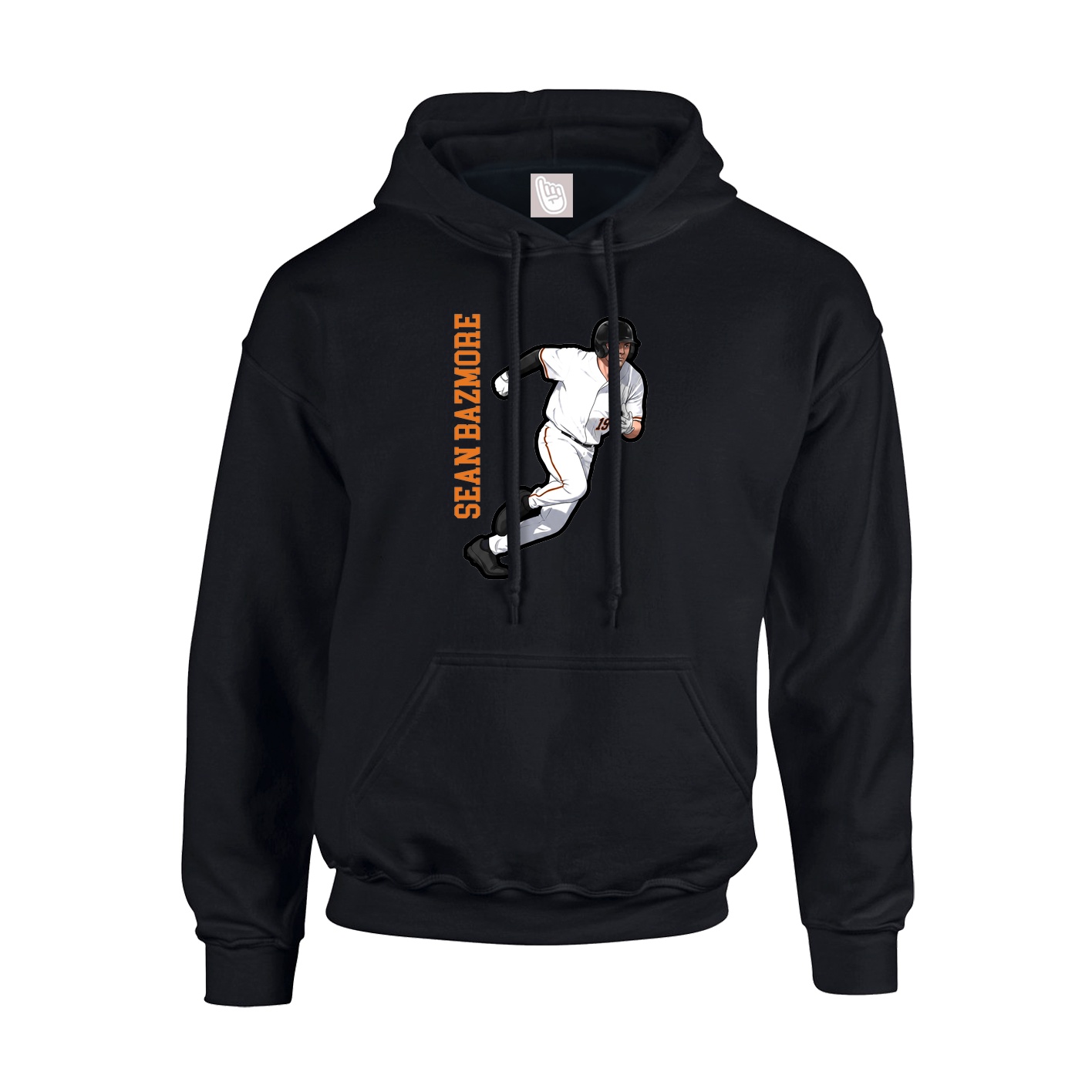 Hoodie — Name Vertical in Black
