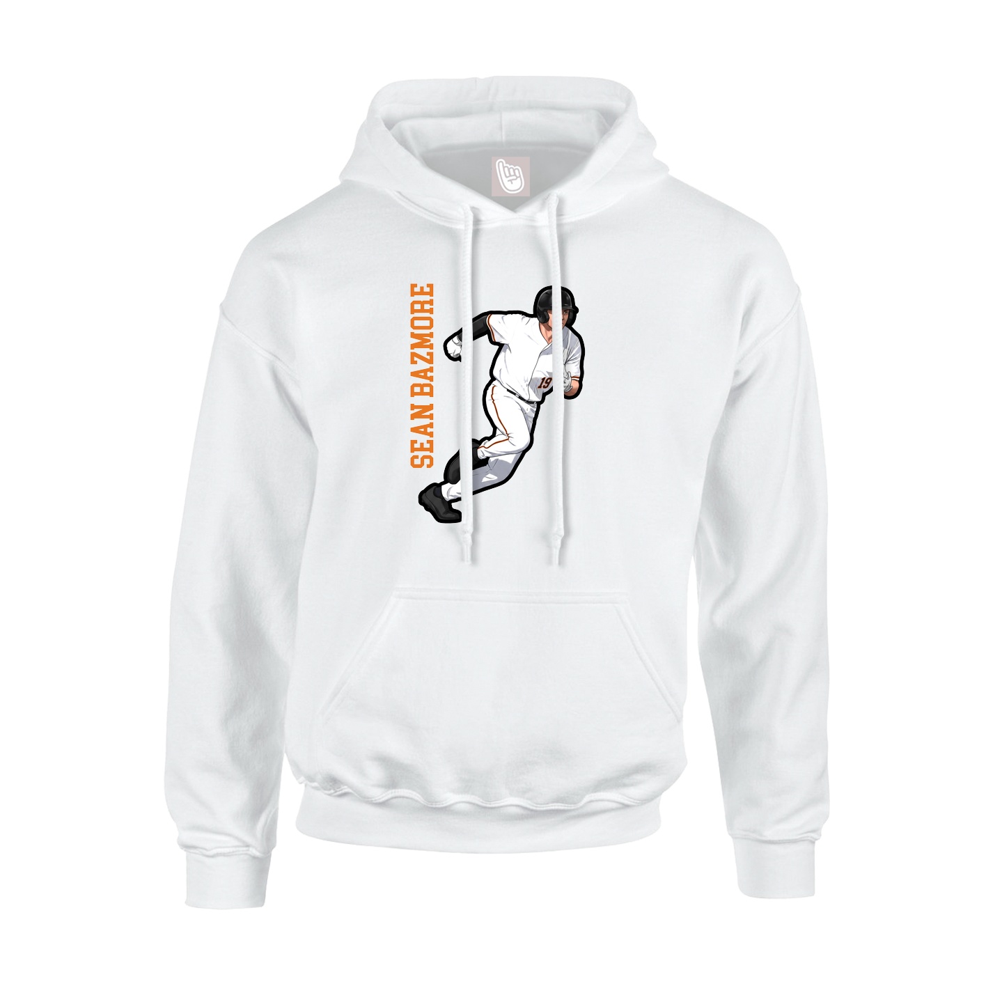 Youth Hoodie — Name Vertical in White