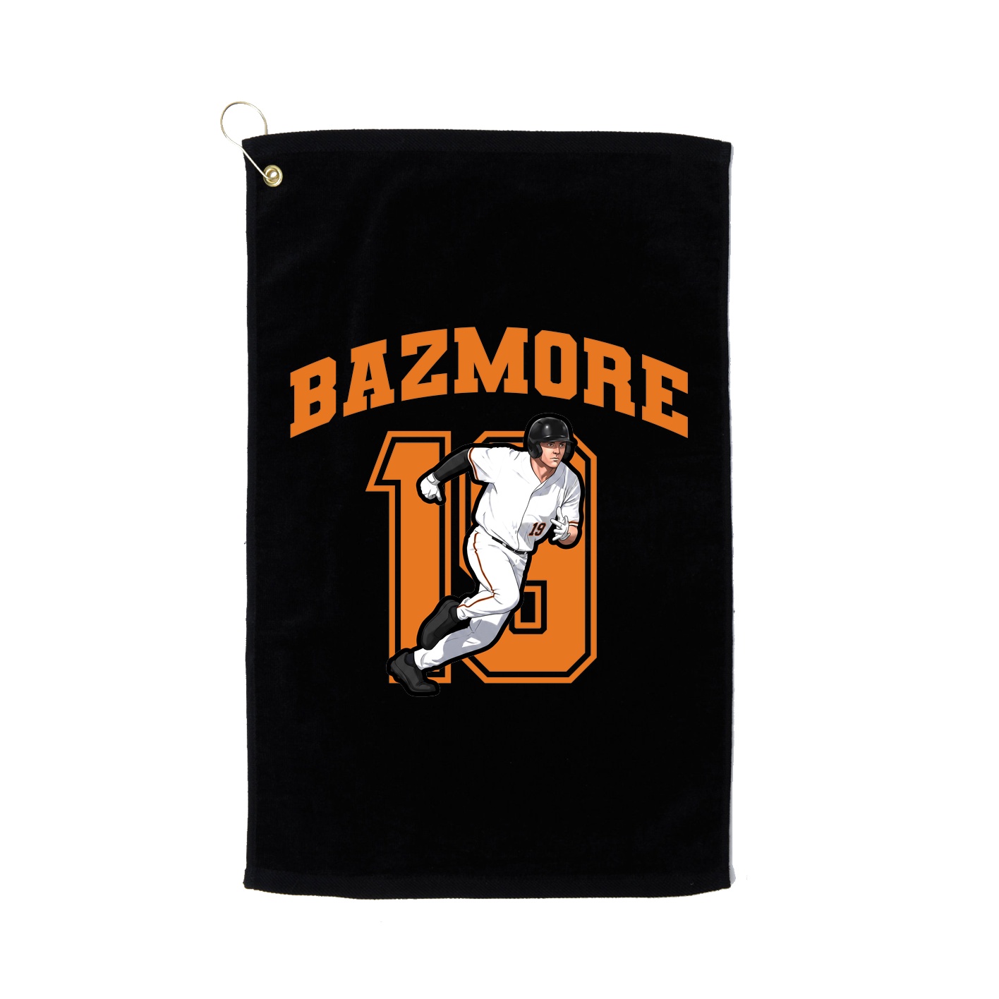 Golf Towel — Number in Black