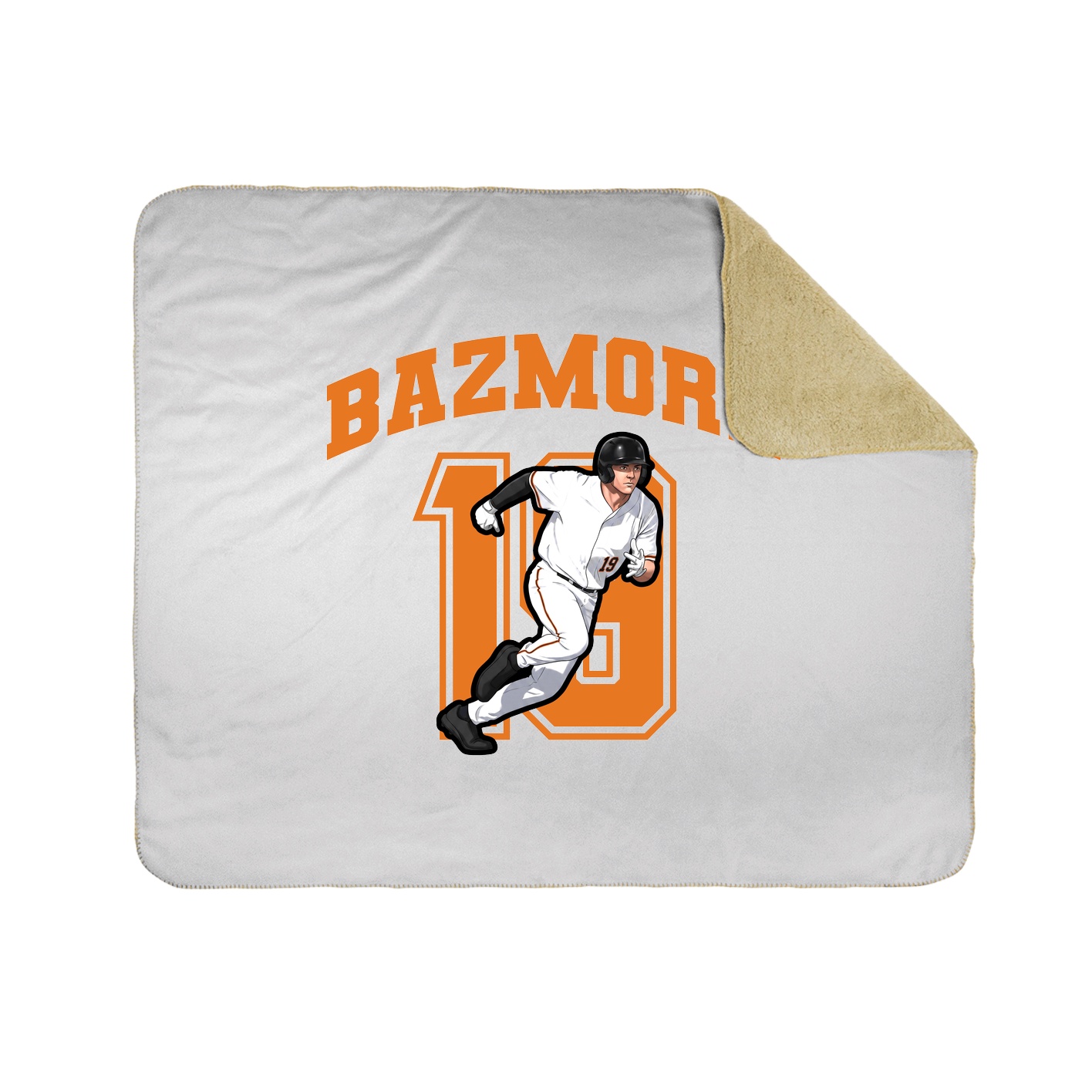 Throw Blanket — Number in White