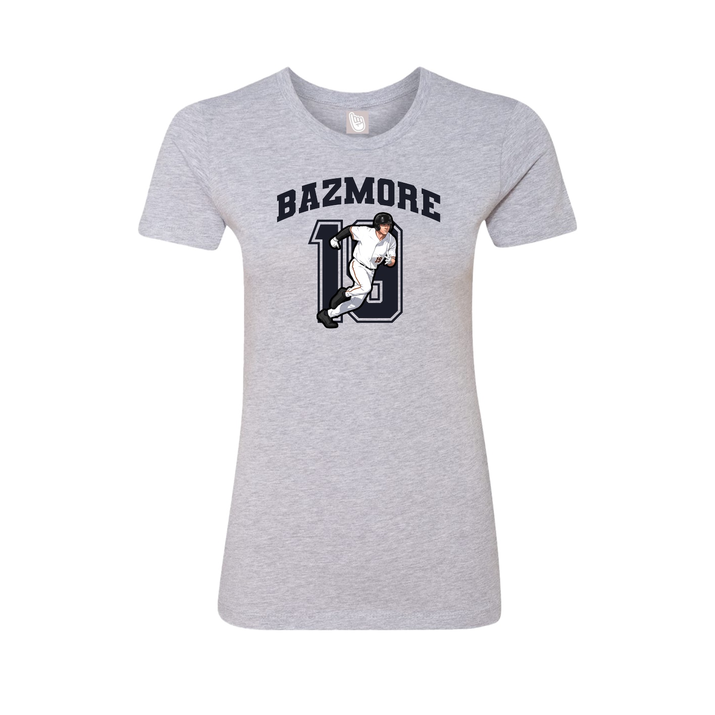 Fitted Women's Tee — Number in Grey