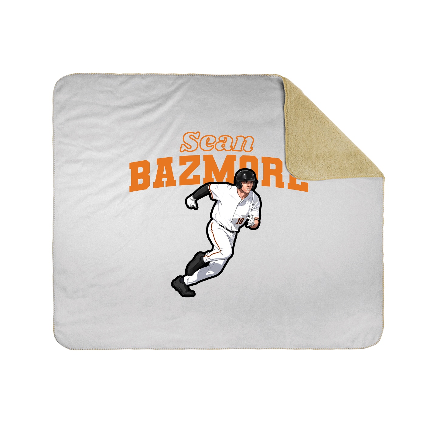 Throw Blanket — Name Arch in White