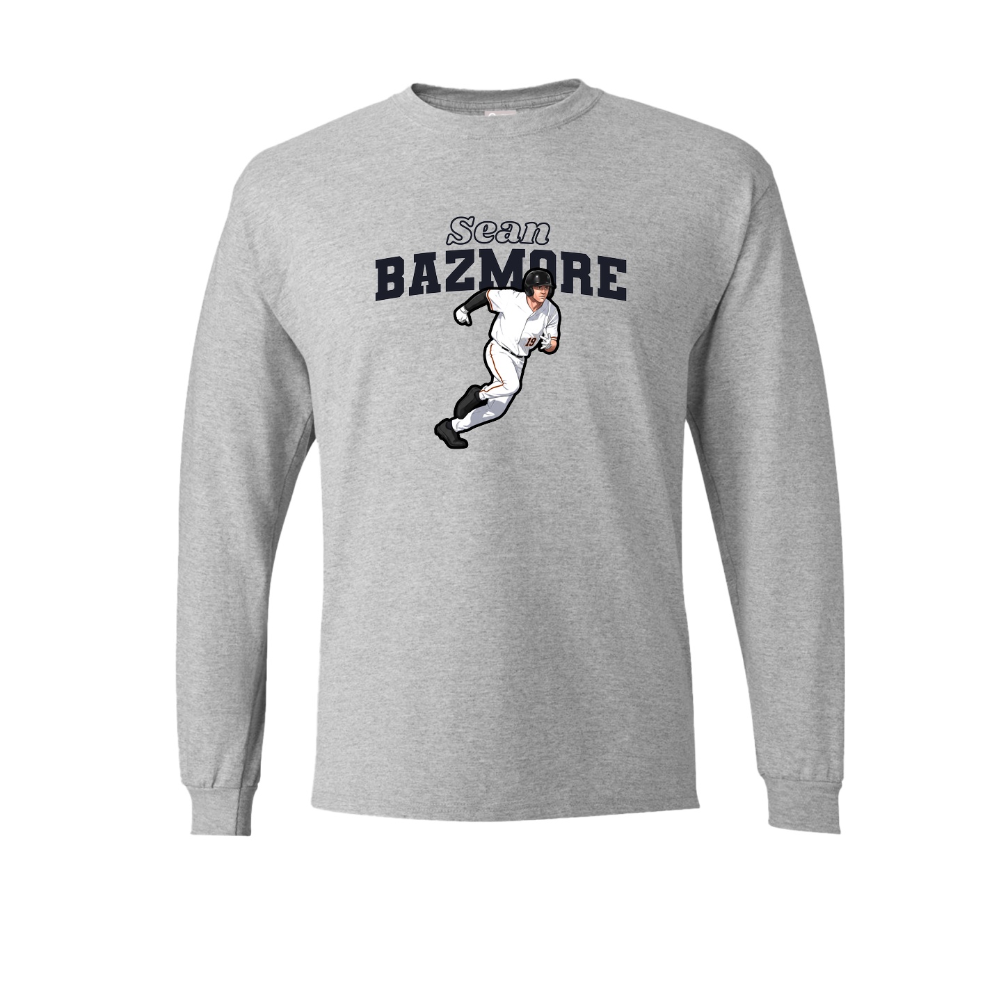 Long Sleeve Tee — Name Arch in Grey