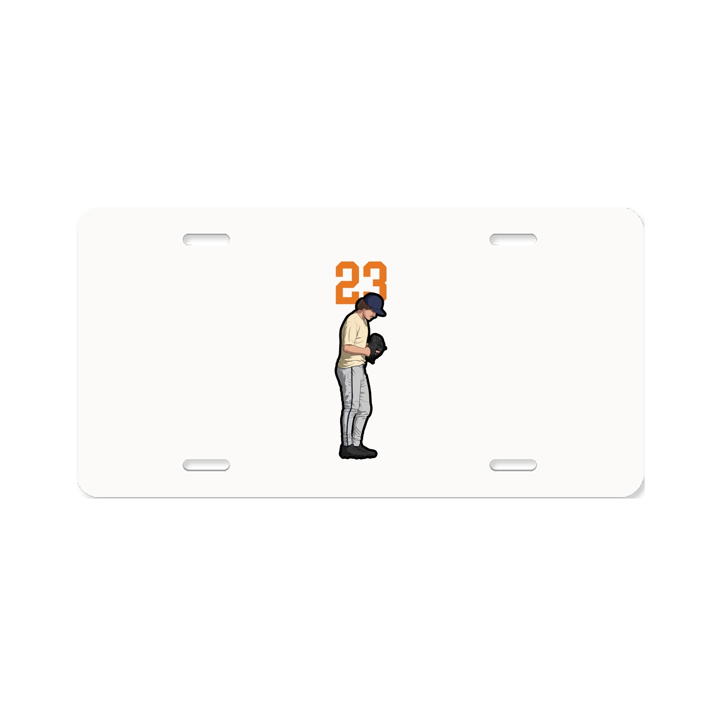 License Plate — Number Top in Classic