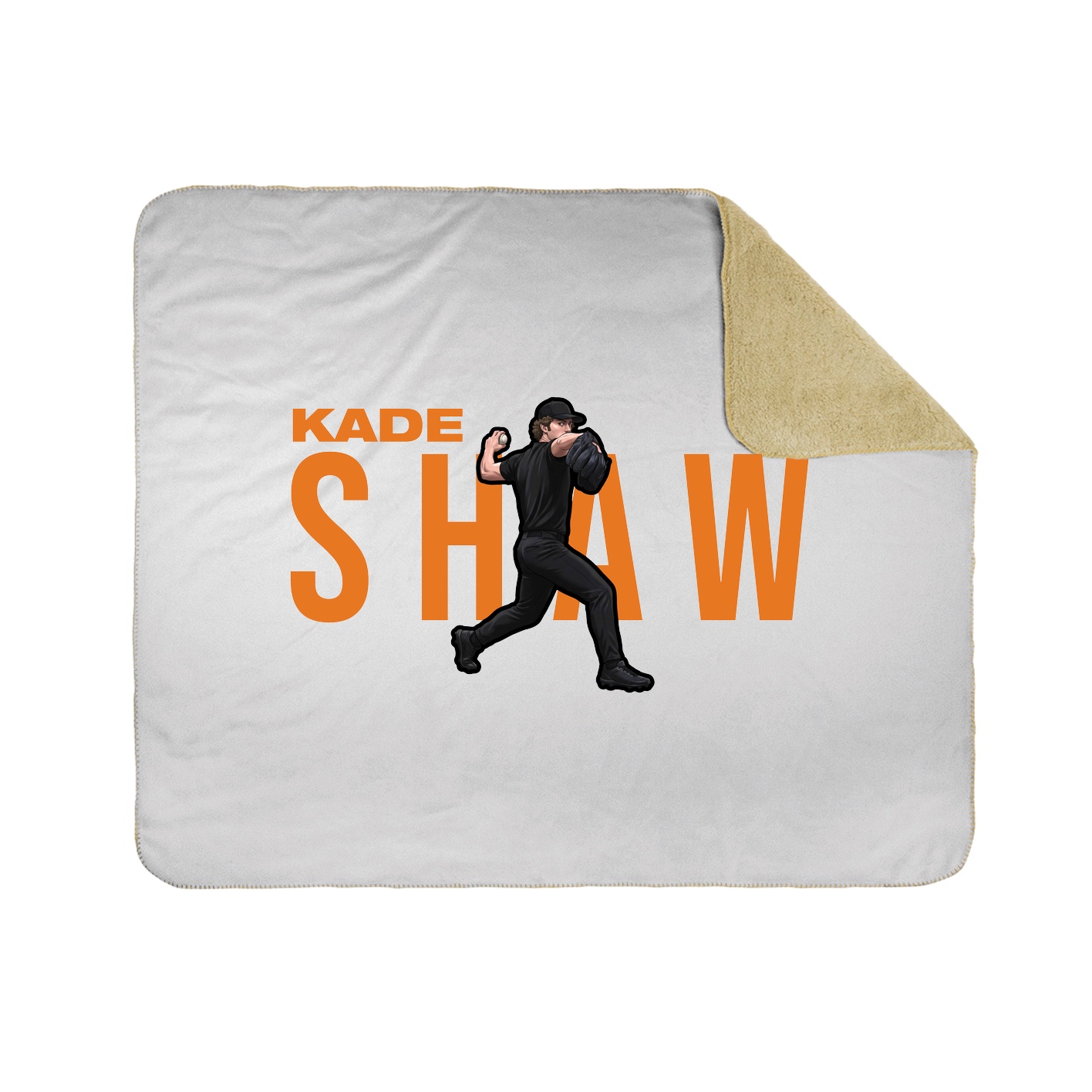 Throw Blanket — Player Name in White
