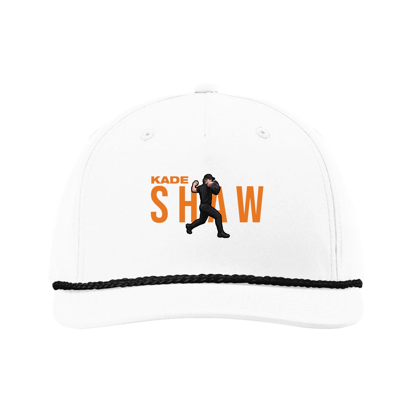 Five-Panel Classic Rope Cap — Player Name in White