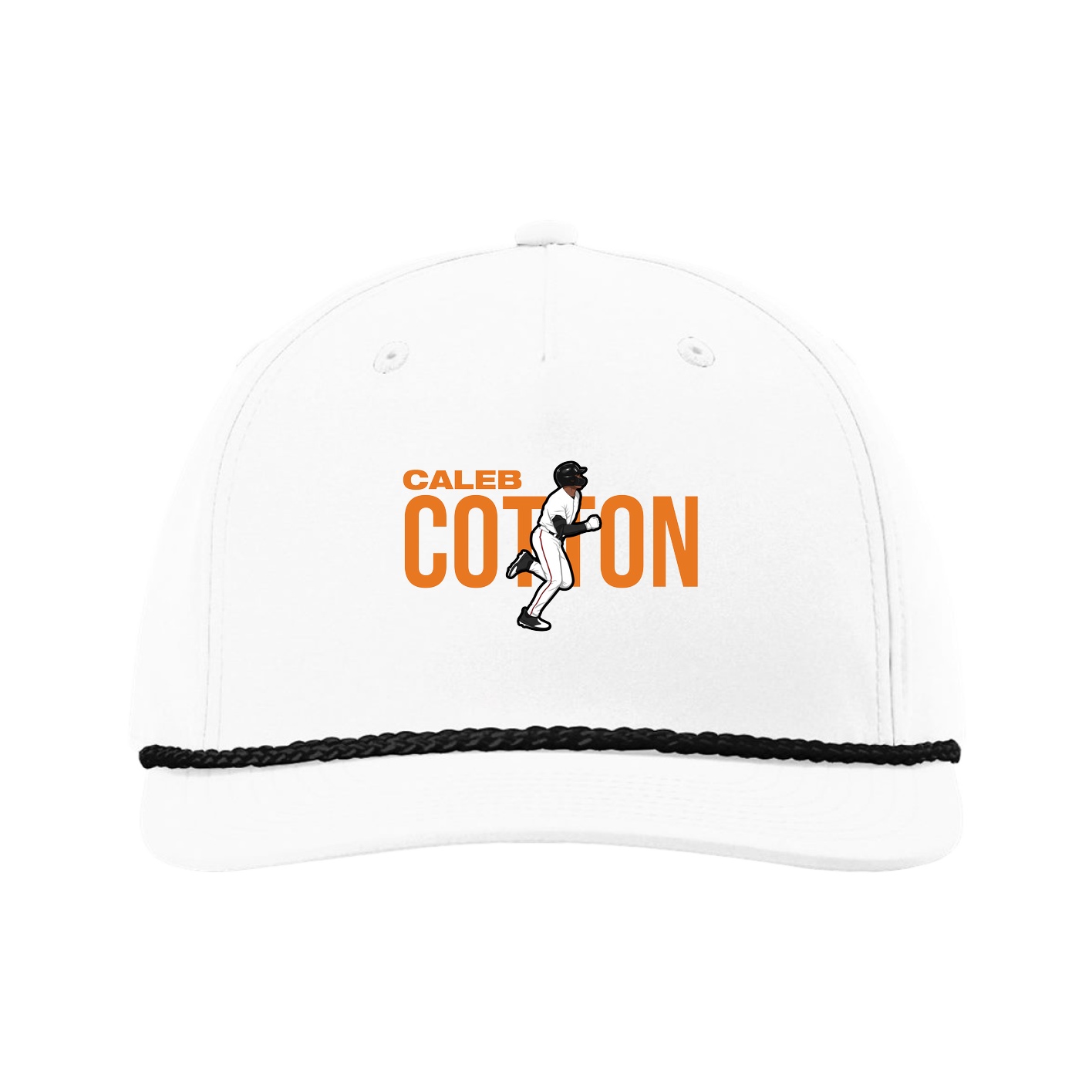 Five-Panel Classic Rope Cap — Player Name in White