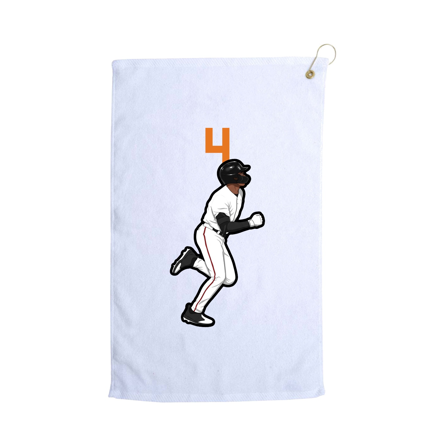 Golf Towel — Number Top in White