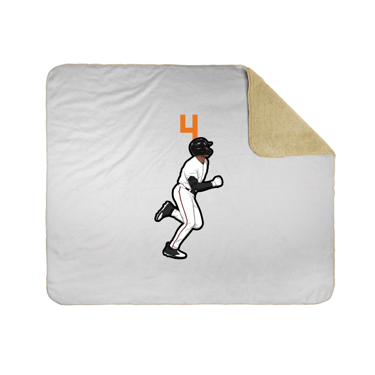 Throw Blanket — Number Top in White