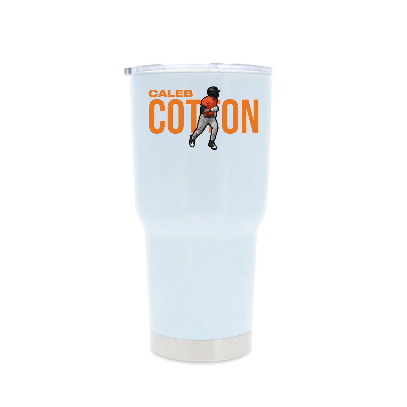 30oz Stainless Steel Tumbler — Player Name in White