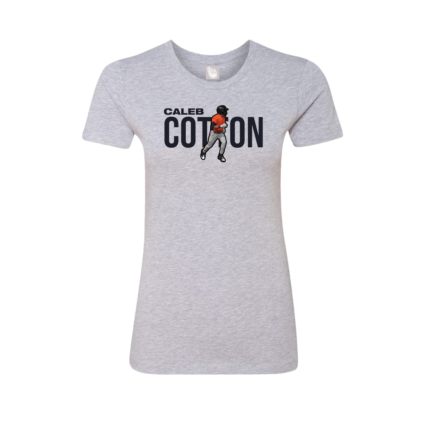 Fitted Women's Tee — Player Name in Grey