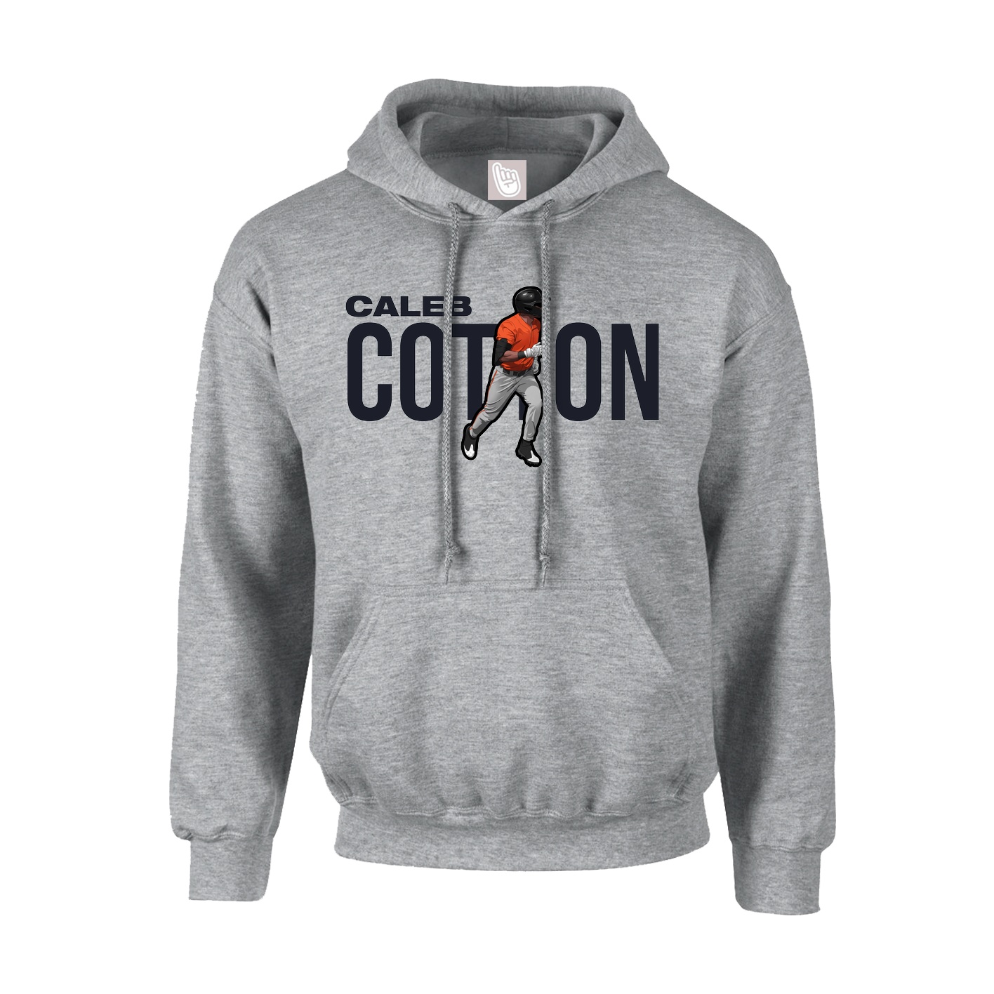Hoodie — Player Name in Grey