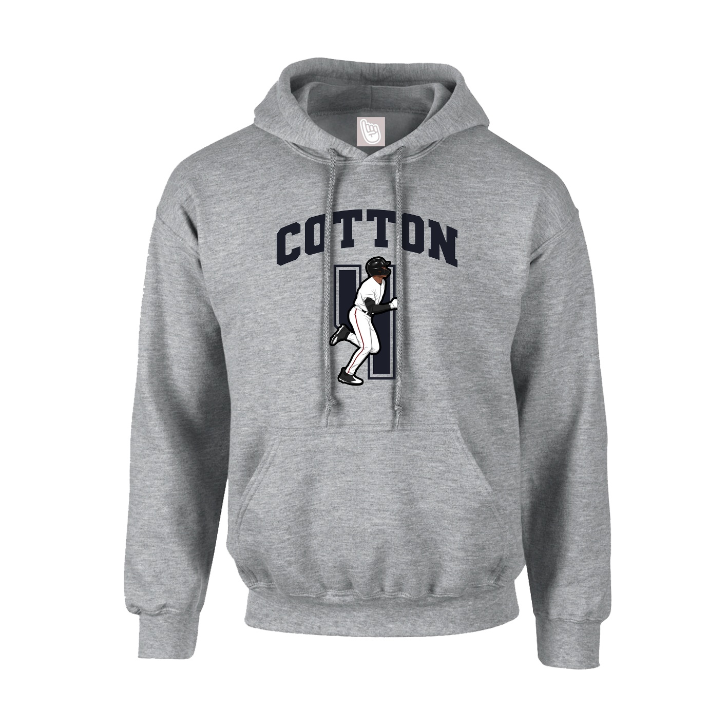 Youth Hoodie — Number in Grey